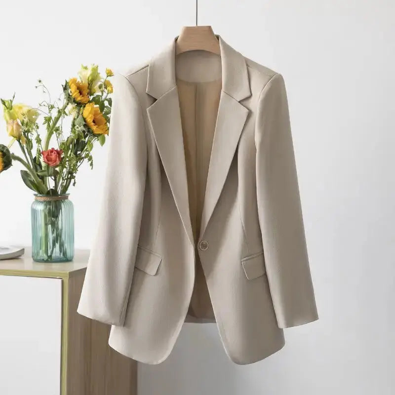 ChicBeige Tailored Blazer in Premium Fabric - LauBelle