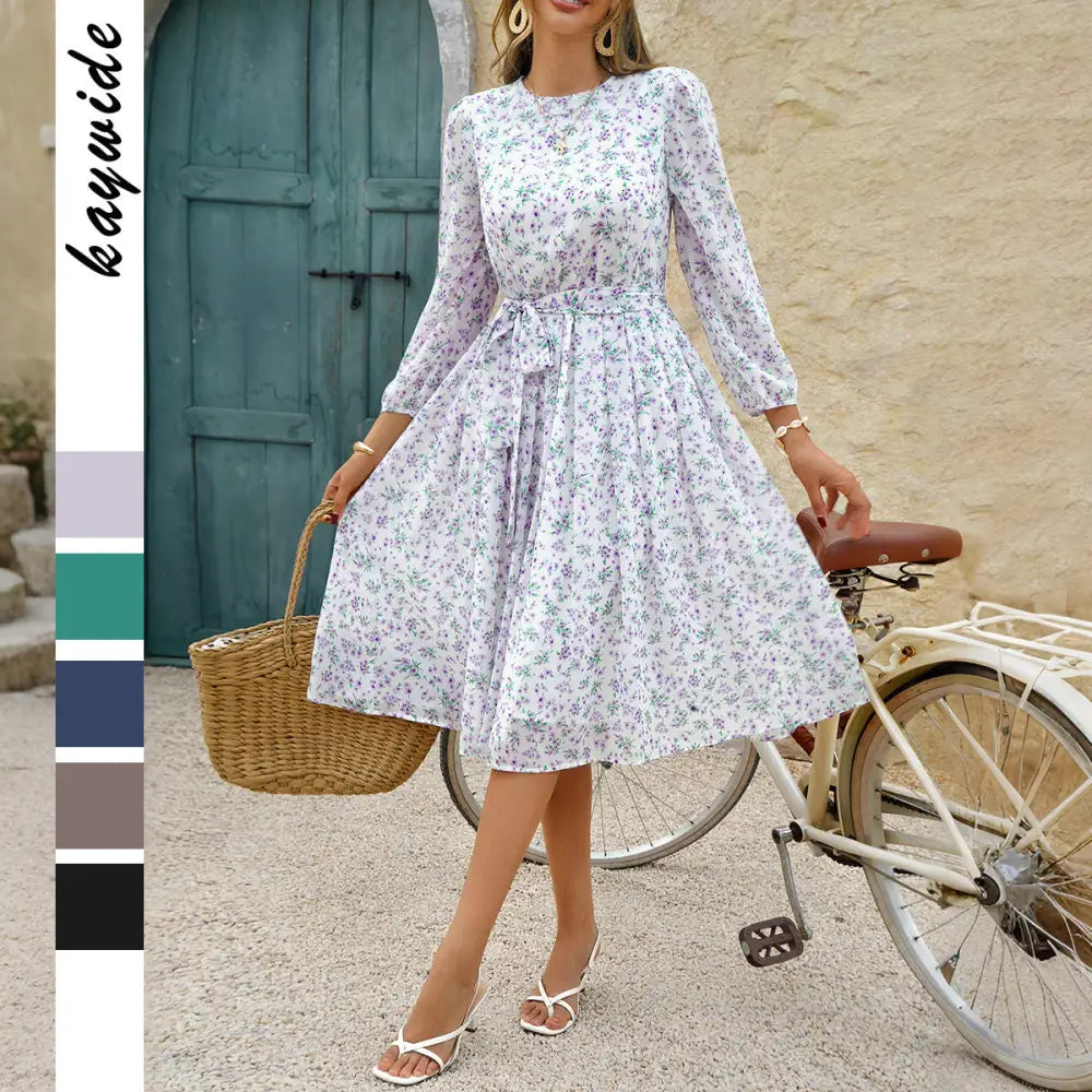 Polka Dot Maxi Dress with Vintage Charm and Breathable Fabric - LauBelle Brand