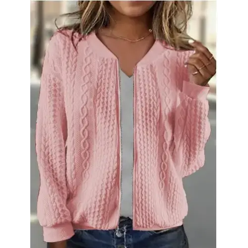 Chic Jacquard Coat for Women with Elegant Woven Pattern - LauBelle