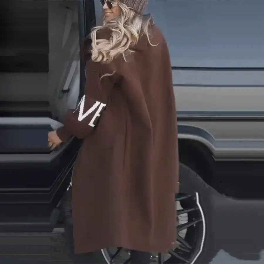 EuroAmeri Chic Splice Womens Hooded Coat with Modern Design - LauBelle Brand