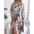 Retro Flower Tie Dress with Vibrant Floral Print - LauBelle Brand