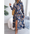 Retro Flower Tie Dress with Vibrant Floral Print - LauBelle Brand