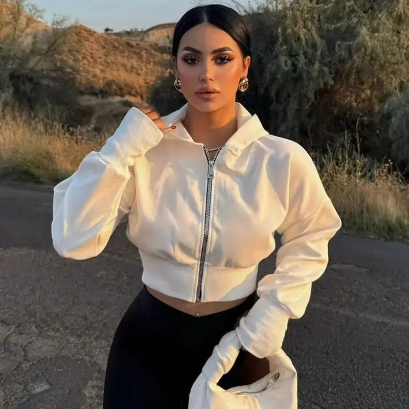 Zipper Hooded Cardi for Layering and Transitional Weather - LauBelle