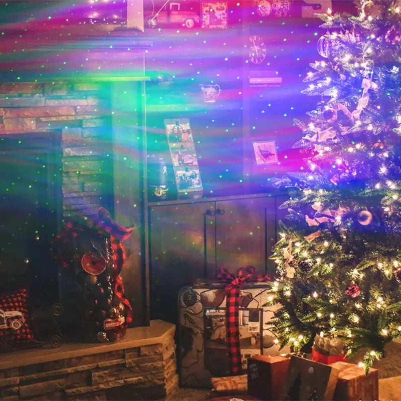 Aurora Borealis LED Projector with Stars and Moon Remote Control - LauBelle Brand