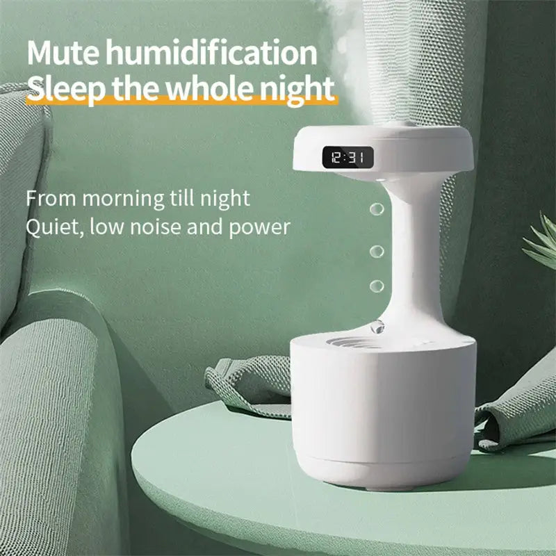 Bedroom Humidifier with Anti Gravity Water Droplets and Ultrasonic Atomization - LauBelle Brand
