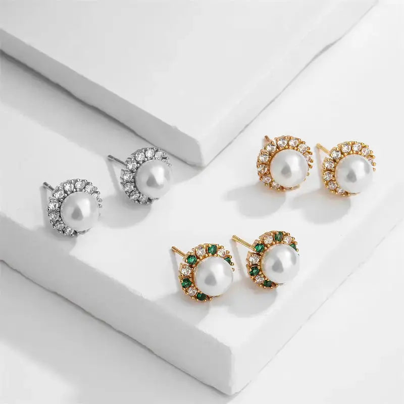 Sunflower Sparkle Earrings with Crystal Center - LauBelle