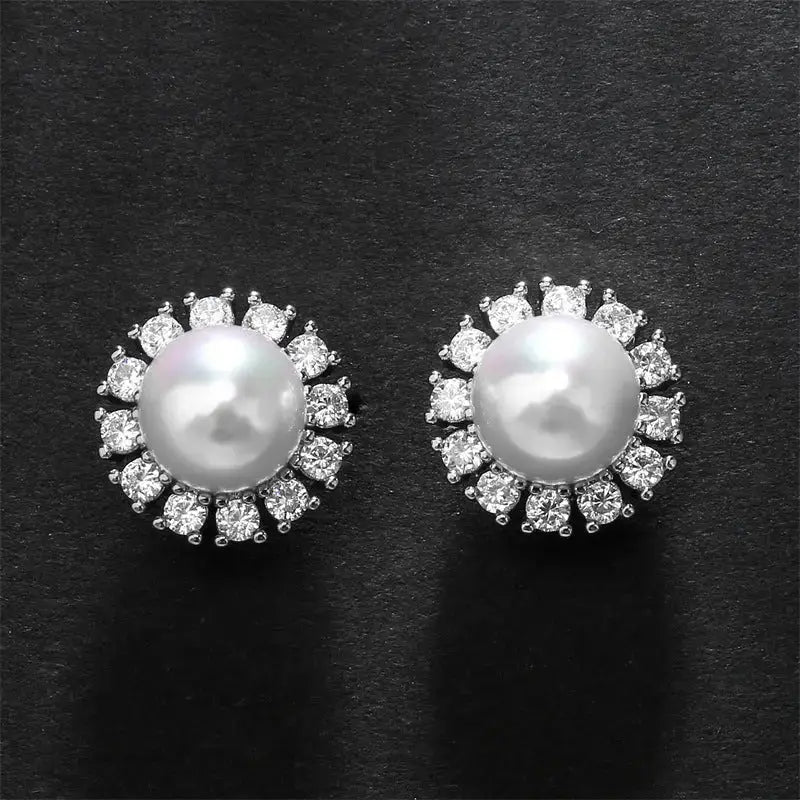 Sunflower Sparkle Earrings with Crystal Center - LauBelle