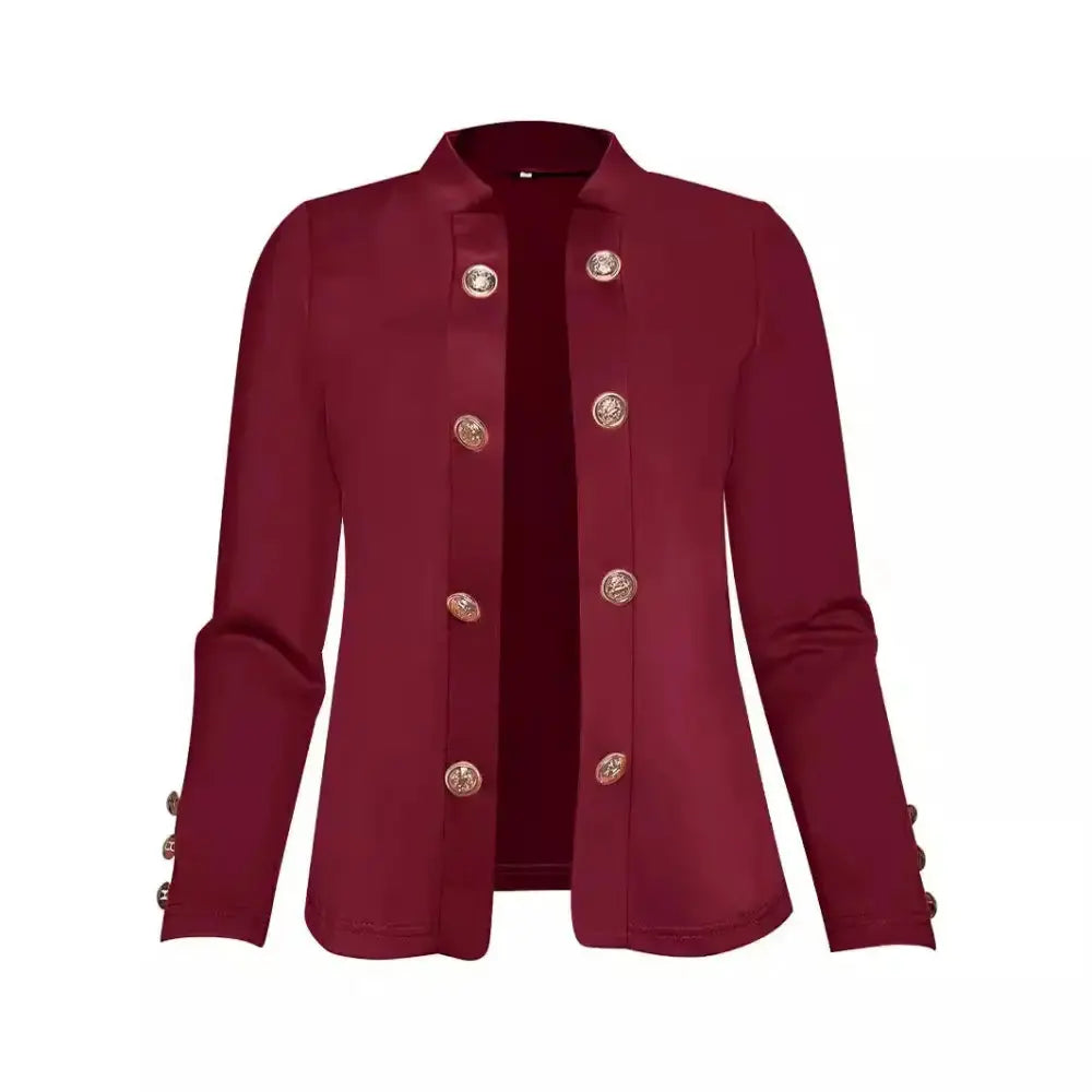 Black Blazer with Decorative CuffMates Suit Buttons for Women - LauBelle Brand
