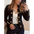 Black Blazer with Decorative CuffMates Suit Buttons for Women - LauBelle Brand