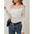 Graceful Lace Off Shoulder Fan Collar Top - LauBelle