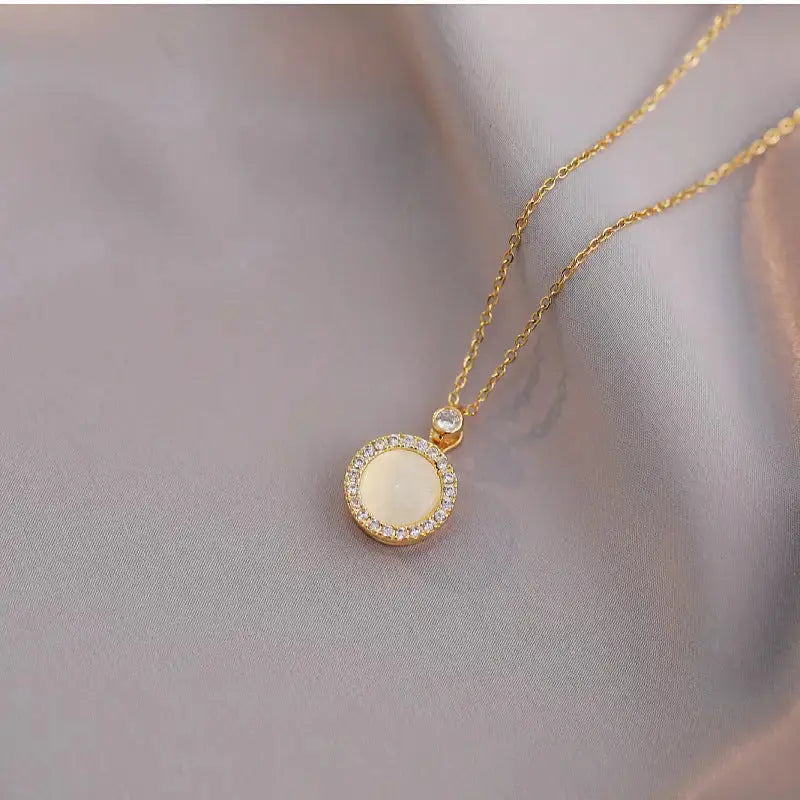 Twirl Opal Pendant Rotating Necklace for Women - LauBelle