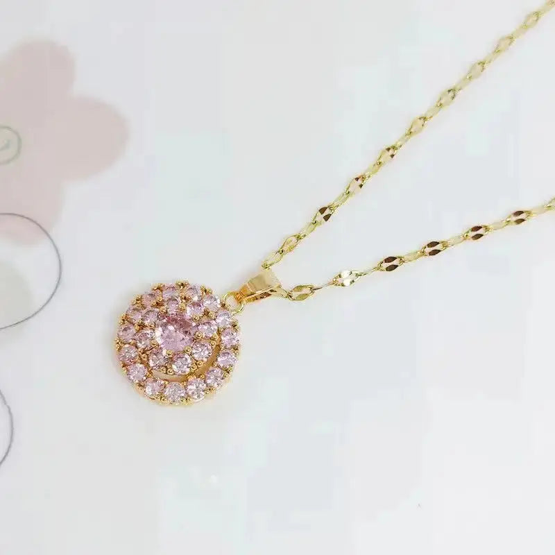 Zirconia Twist Necklace with Elegant Unique Design - LauBelle