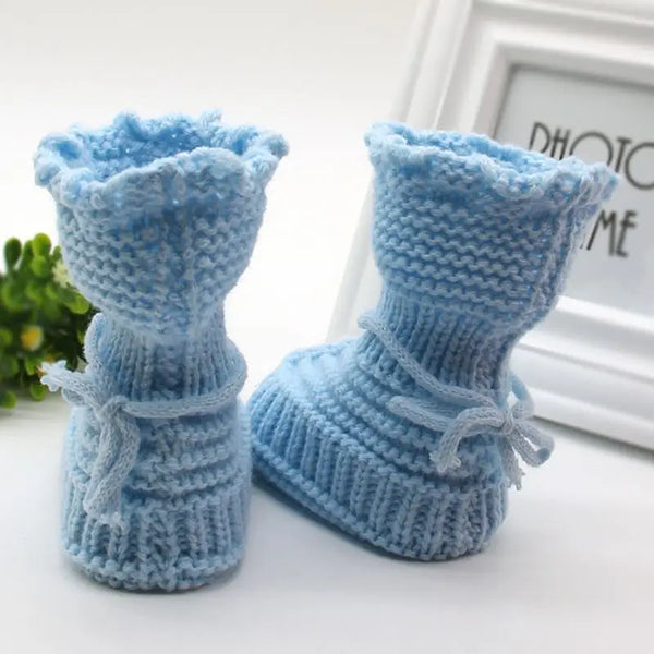 SnuggleSteps Handmade Knitted Wool Booties for Babies - LauBelle