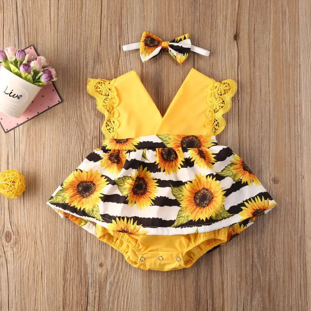 SunnySnug Breezy Baby Romper Ultra Soft Breathable Fabric - LauBelle Brand