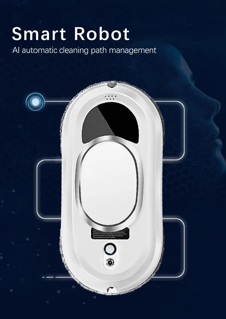 Window Cleaner Robot with 5600Pa Suction for Glass and Tiles