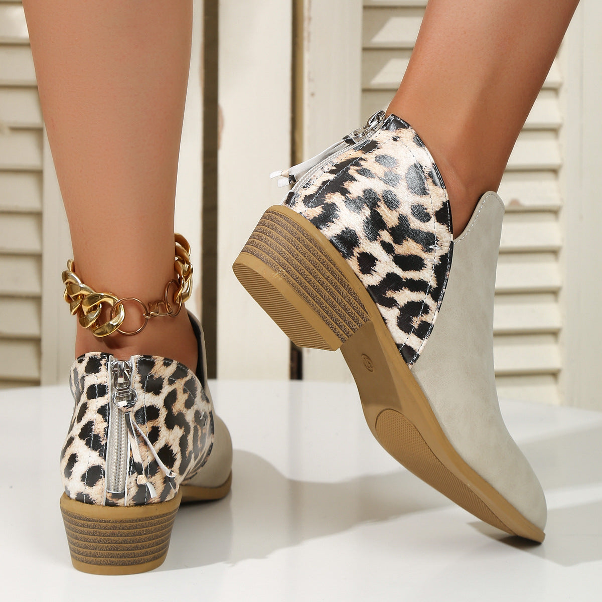 WildStride Women's Leopard Pointed Boots - LauBelle Brand