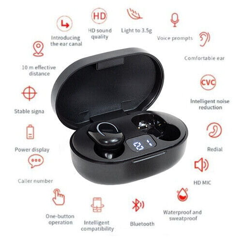 Bluetooth 5.3 In Ear Wireless TWS Sport Headphones with IPX5 Water Resistance