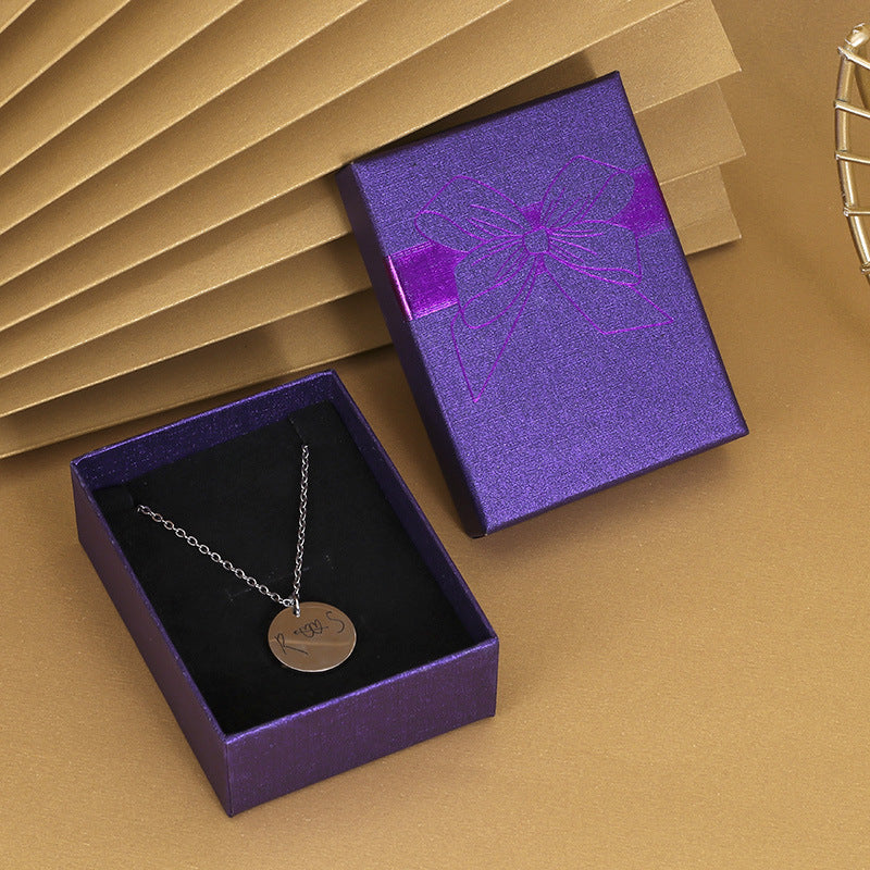 Chic Bow Jewelry Gift Box Set: Necklace & Earrings