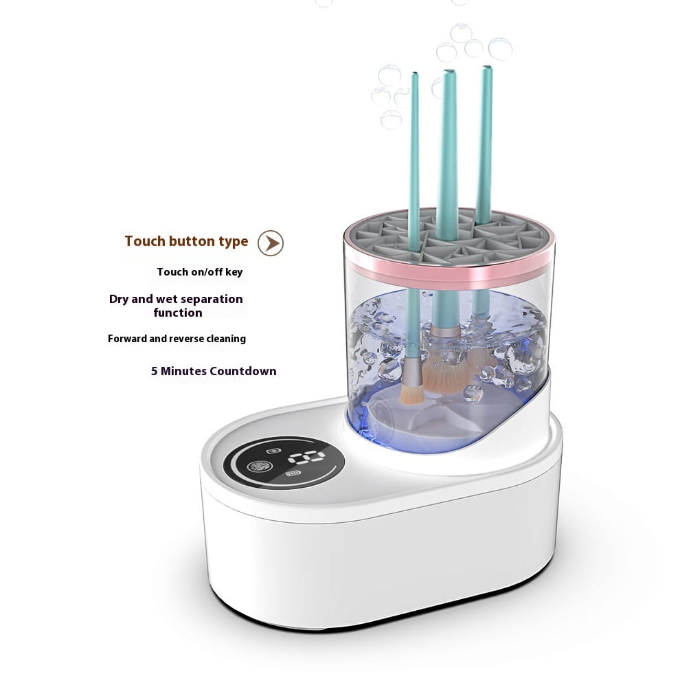 Makeup Brush Cleaning Station with Drying and Disinfecting Chamber