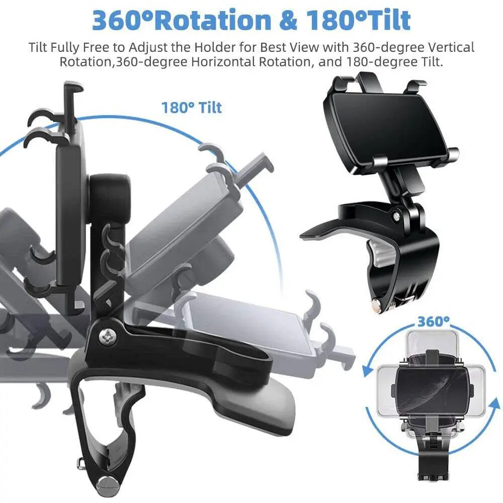 Mobile Phone Holder for Car Dashboard with 360 Degree Rotation