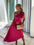 RosePetal Asym Pleated Dress - Sexy Evening Glam - LauBelle Brand