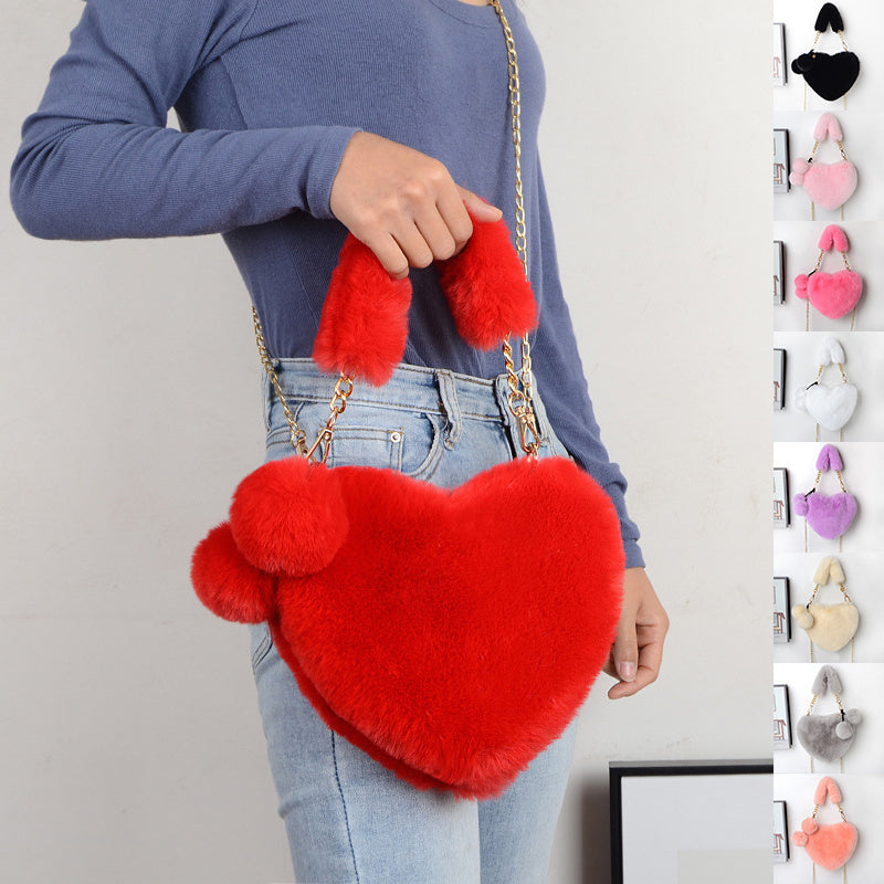 Plush Love Heart Handbag – Valentine’s Day Purse - LauBelle