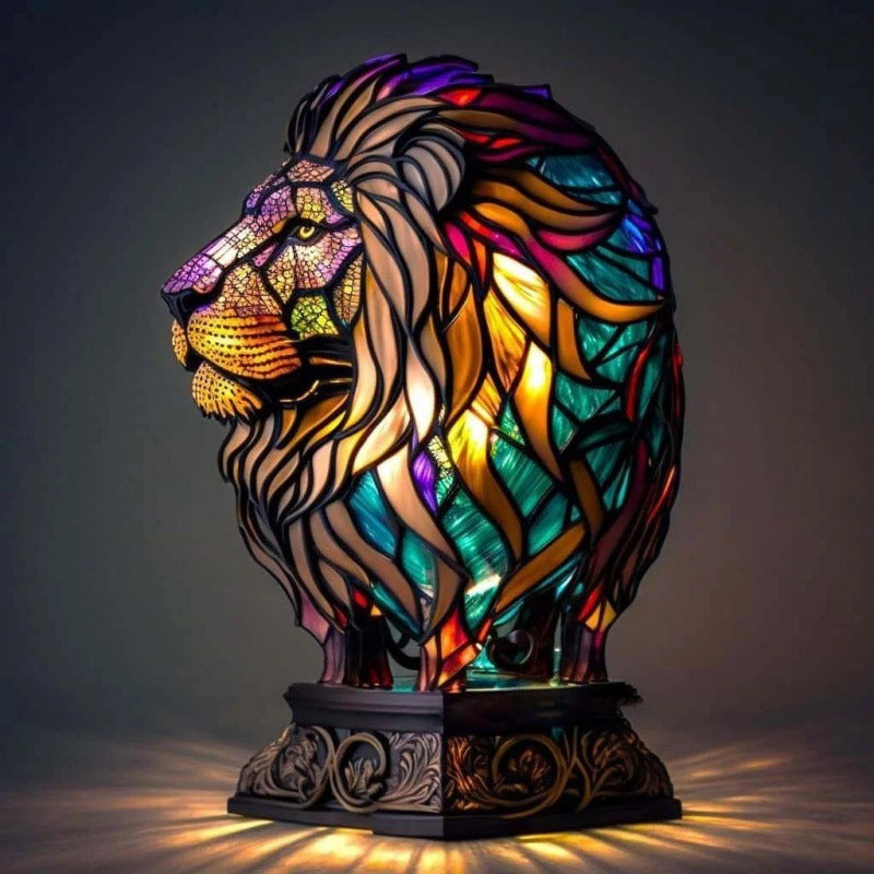 3D Colored Animal Light Desk Lamp Animal Series Decorative Night Light Animal Elephant Owl Cat Vintage Table Lamp Home Decoration - LauBelle
