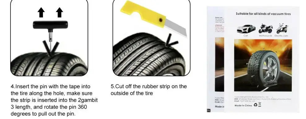 27 Piece Auto Tire Repair Kit for Kfz and PKW Vehicles