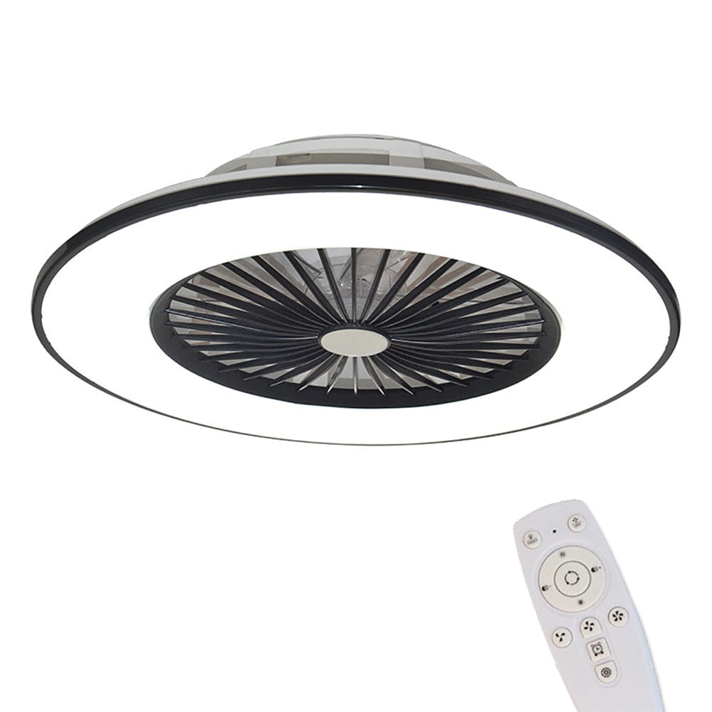Black 36W Ceiling Fan Light with Remote Control and Dimmable LED