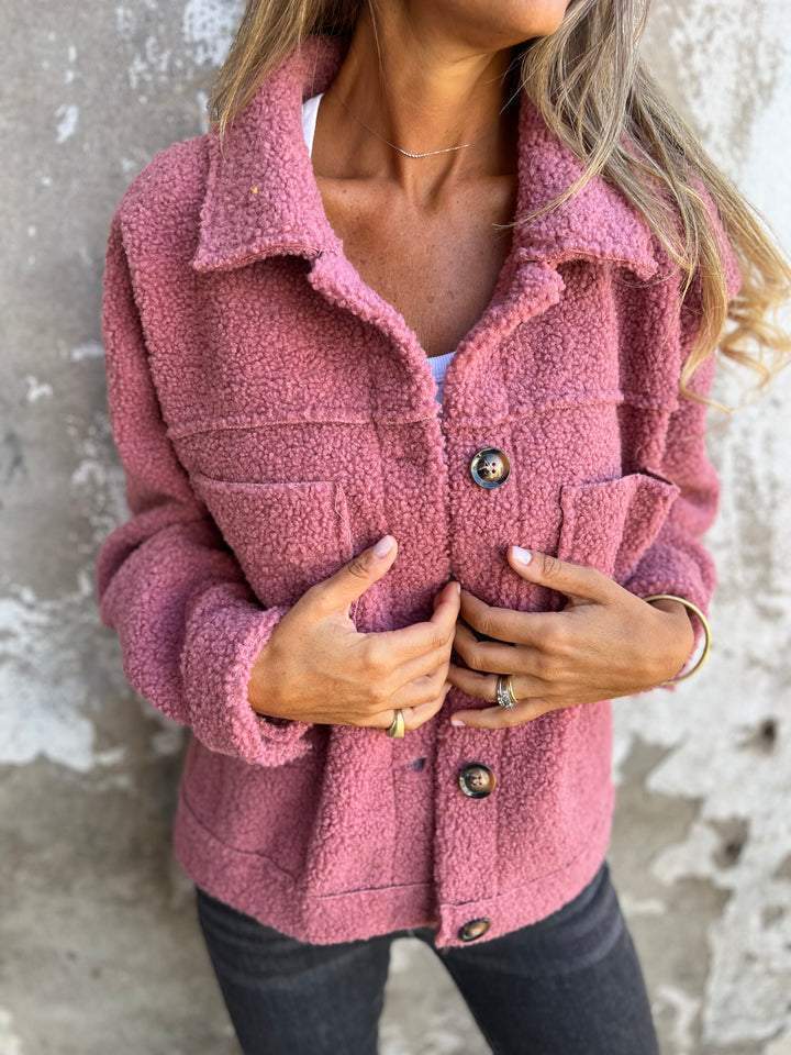 LuxeLamb Women's Wool Lapel Jacket - Winter Warmth - LauBelle Brand