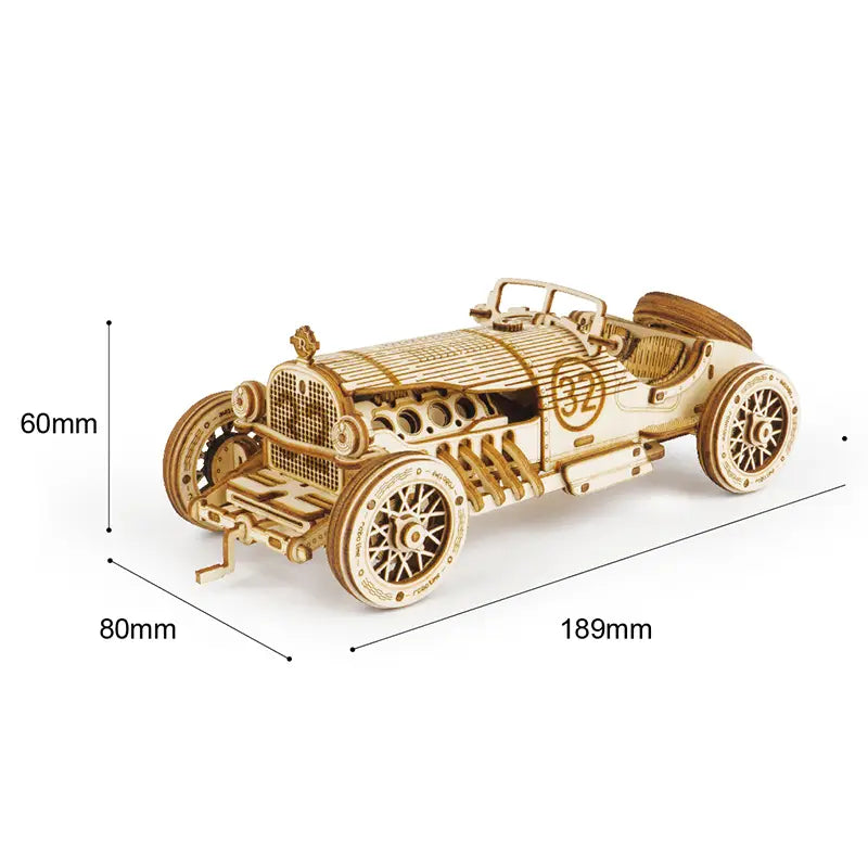 Robotime Wooden Train DIY Model Kit 308 Pieces for Ages 7 and Up