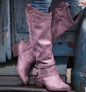 Knightly Chic: Women's Mid Martin Boots Collection - LauBelle