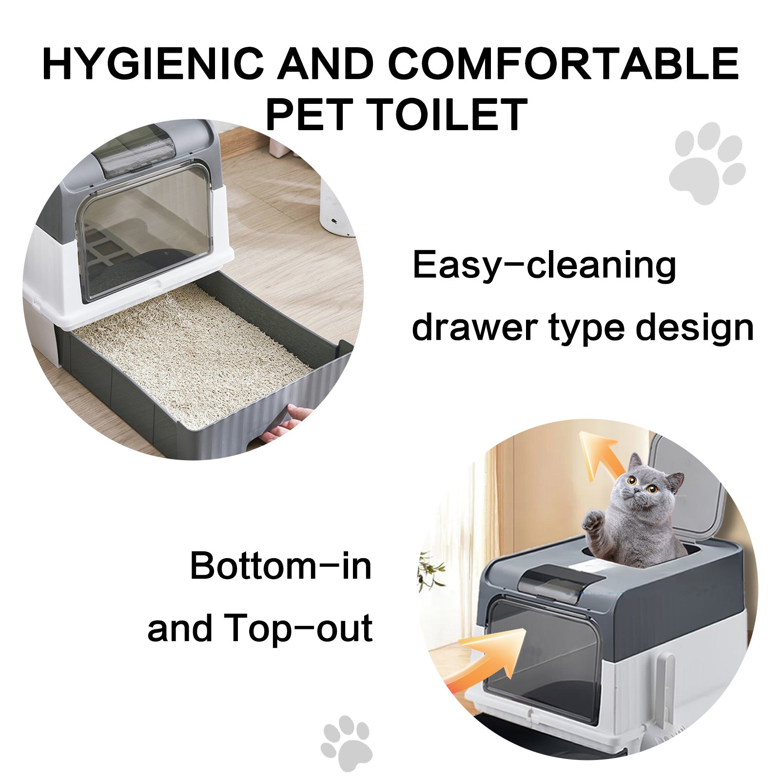 PurrfectEase XL: Odorless, Leak-Proof Cat Litter Box - LauBelle