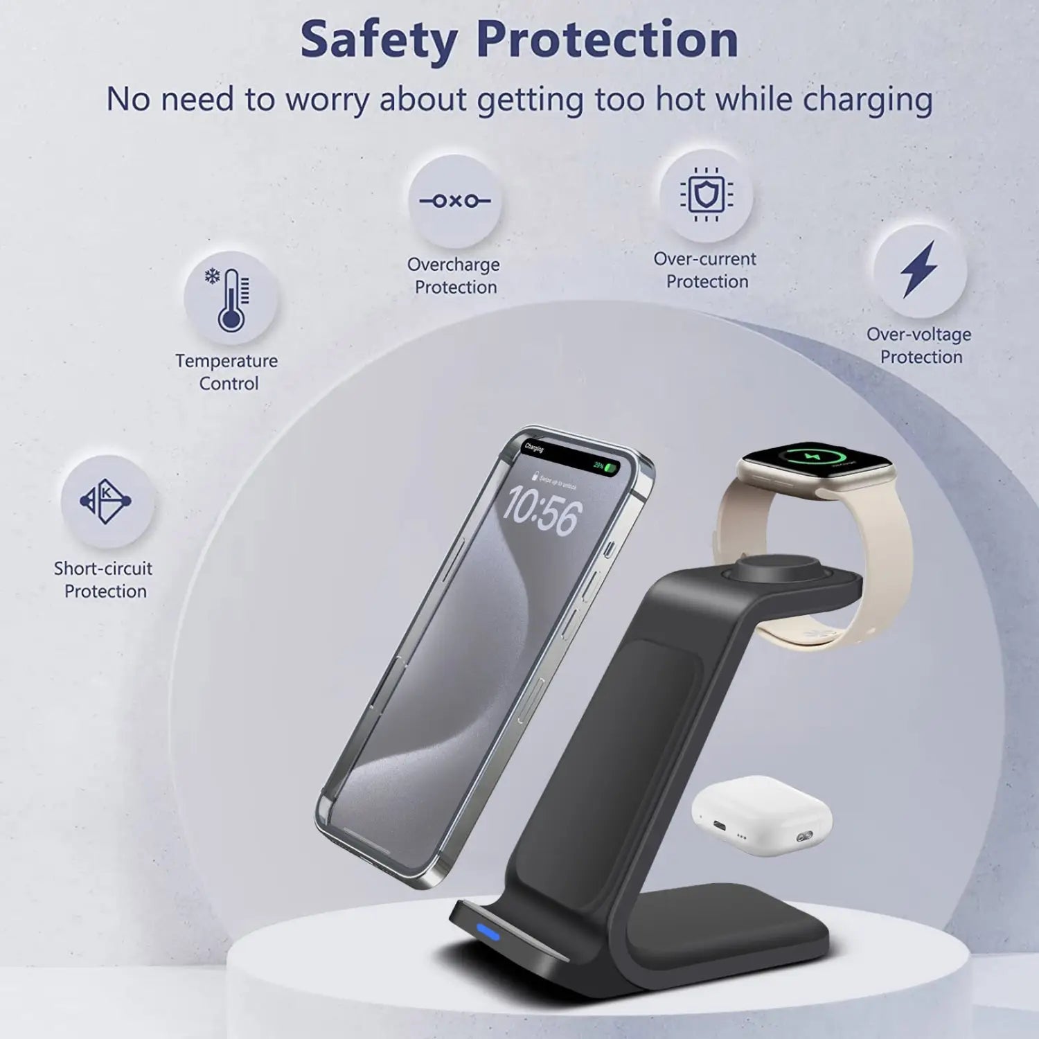 Three In One Wireless Charger Bracket Base for Multiple Devices