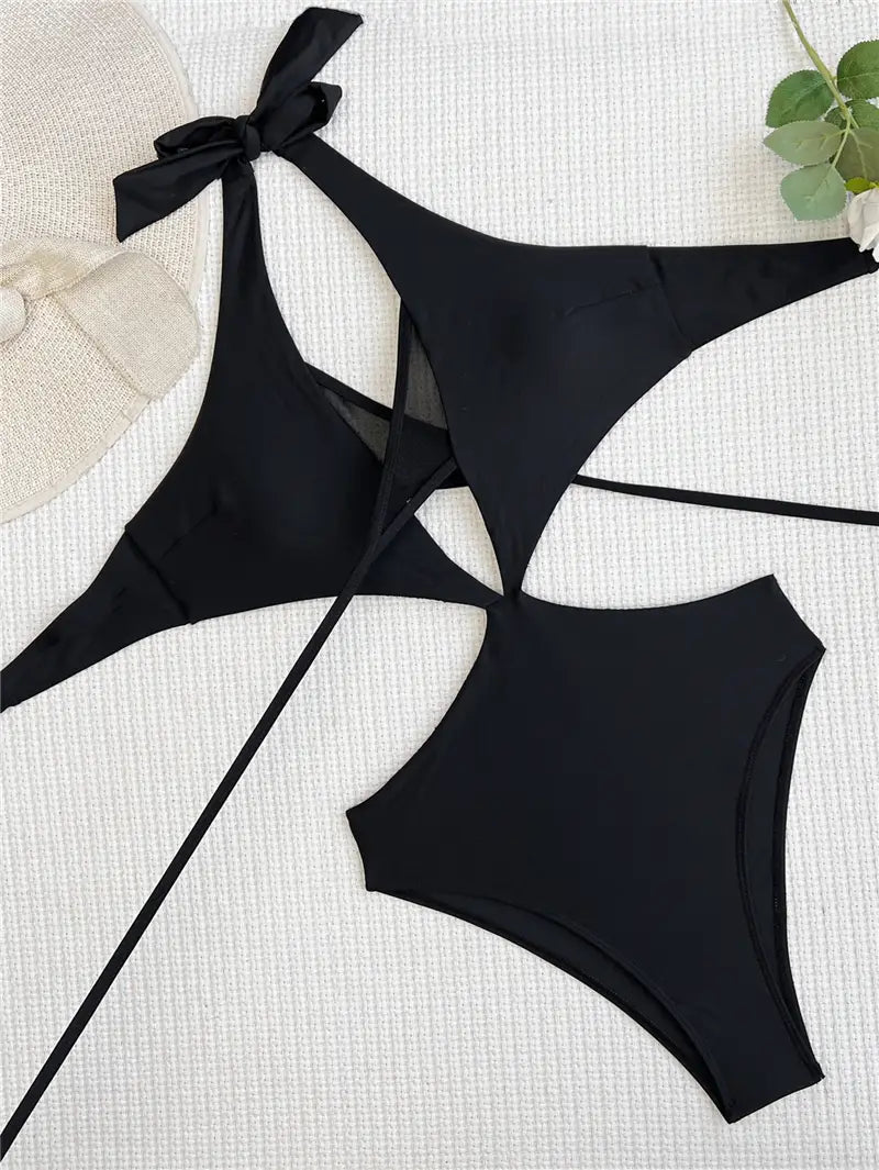 Bikini Damen Europäischer und amerikanischer Badeanzug mit hohlem Strand