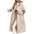 BreezeGuard Women's Knit-Sleeve Hooded Trench Coat - LauBelle