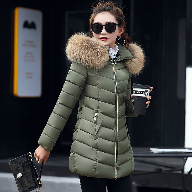 CozyChic Fur-Trim Slim Cotton Jacket - LauBelle Brand