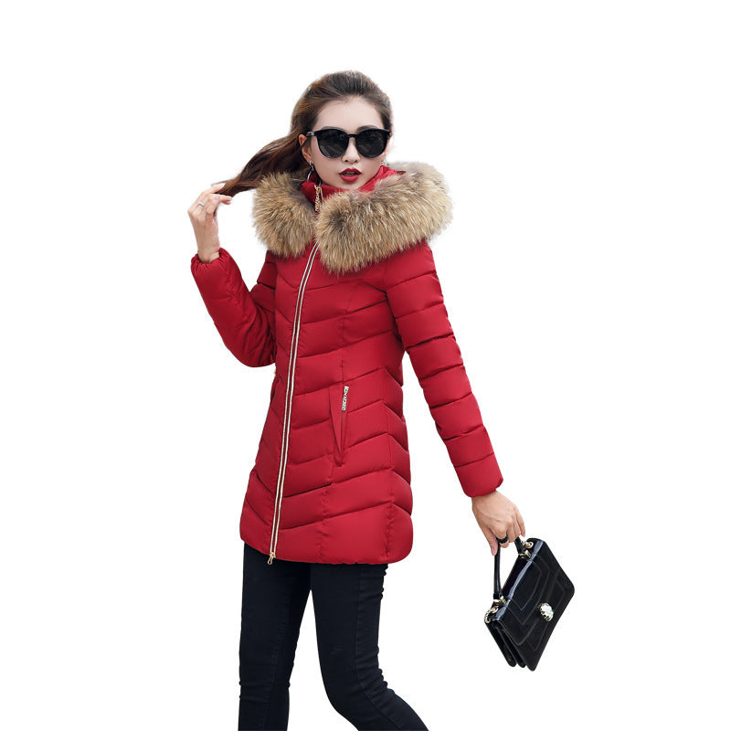 CozyChic Fur-Trim Slim Cotton Jacket - LauBelle