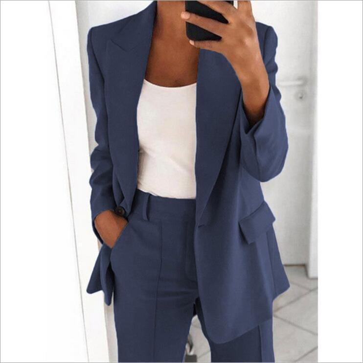 ChicLap Slim Suit: Trendy Blazer & Trousers Set - LauBelle Brand
