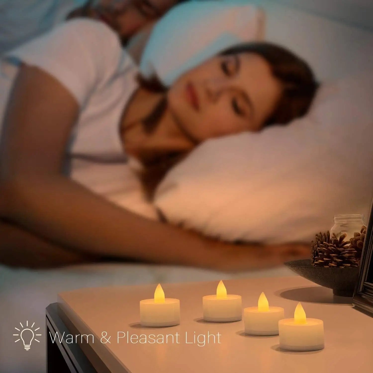 Energiesparende LED Lampe mit Lithium Ionen Batterie und Schalter