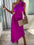 RosePetal Asym Pleated Dress - Sexy Evening Glam - LauBelle Brand