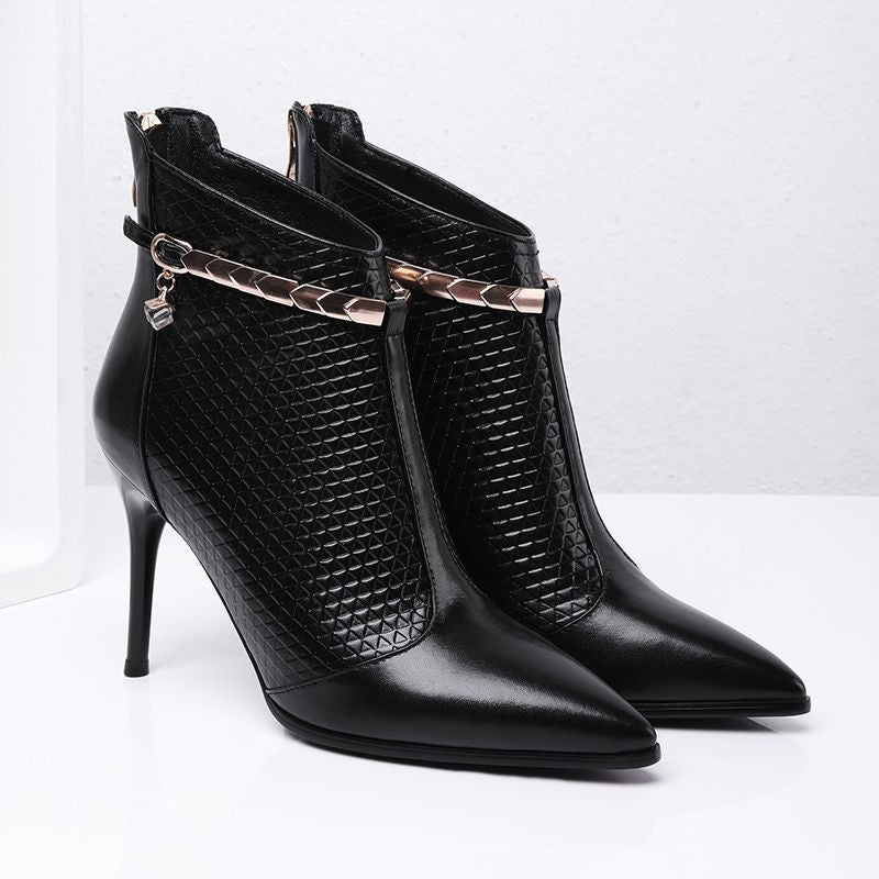 ZipPoint Stiletto High Heel Women's Boots