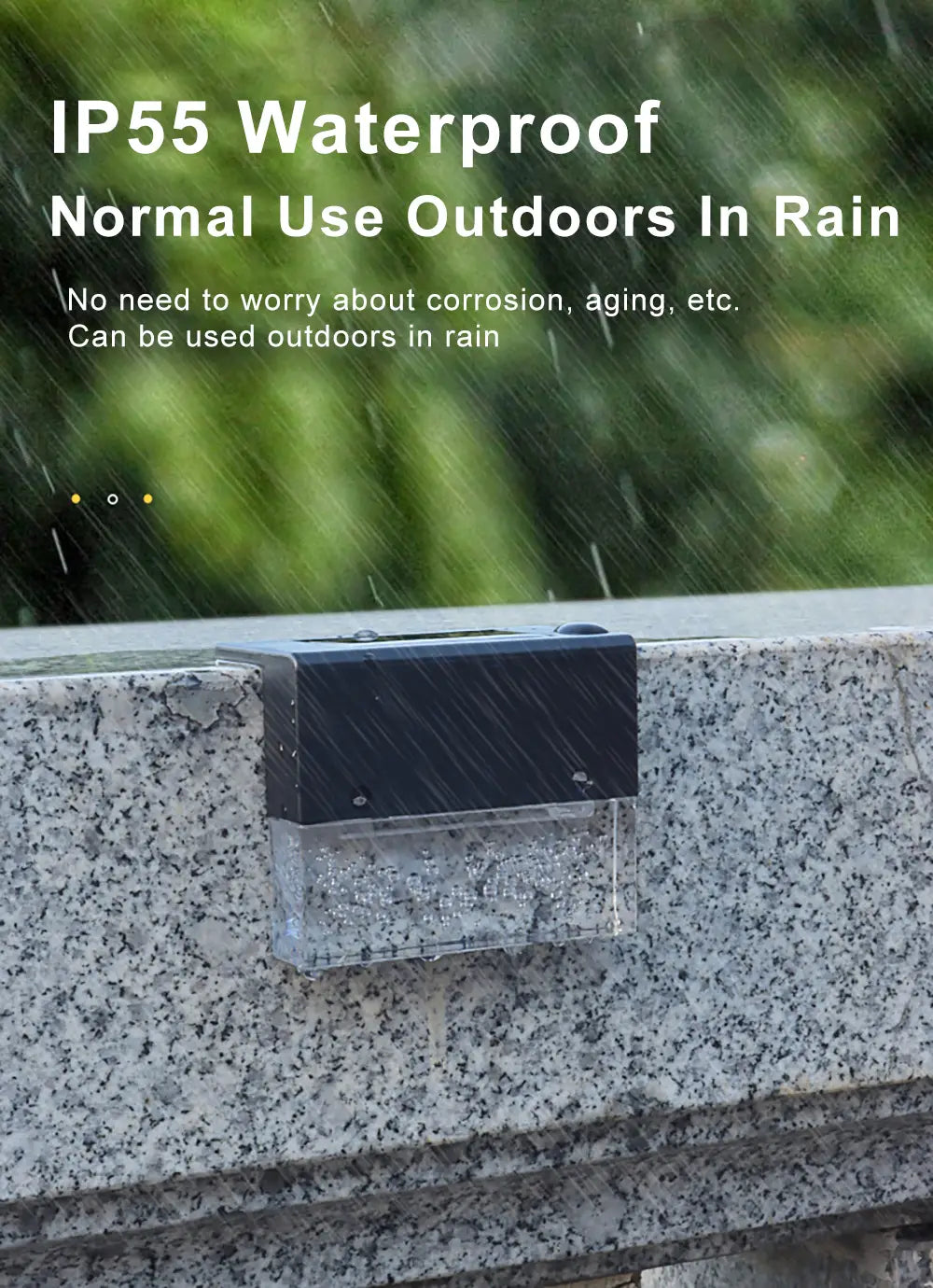 Amber Crystal Solar Garden Light with Warm White and RGB Modes