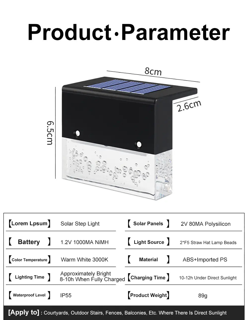 Amber Crystal Solar Garden Light with Warm White and RGB Modes