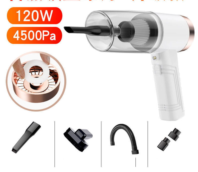 Portable Vacuum Cleaner for Home and Car with Five Accessories