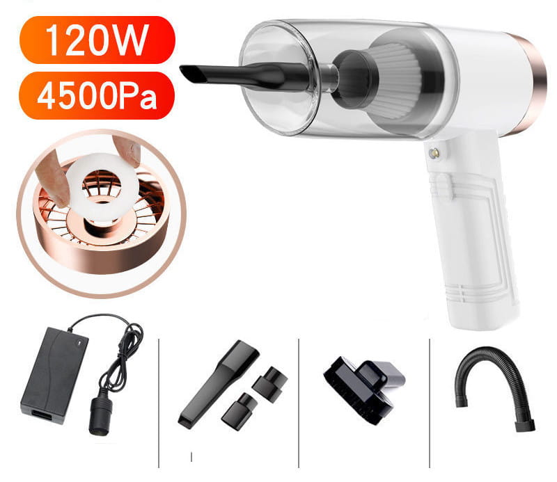 Portable Vacuum Cleaner for Home and Car with Five Accessories