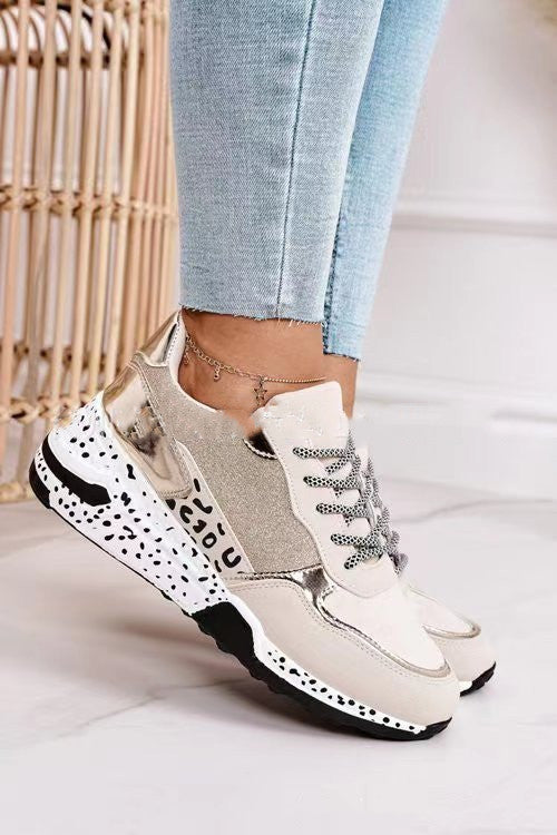 Women Sneakers Lace-Up Platform Sports Shoes - LauBelle