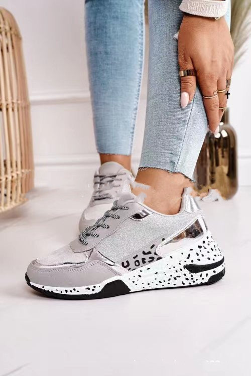 Women Sneakers Lace-Up Platform Sports Shoes - LauBelle