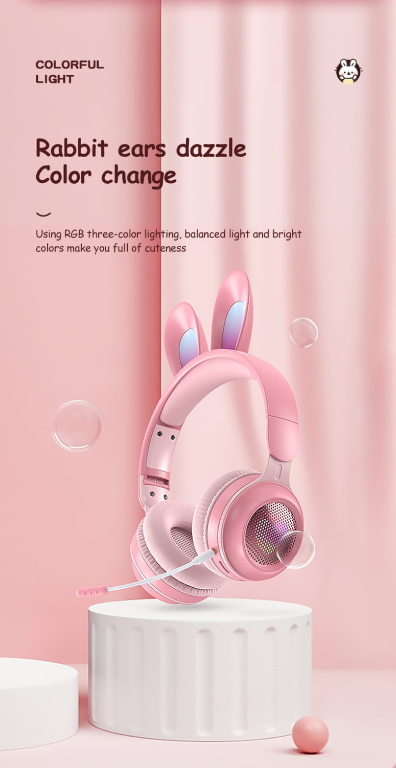 Bluetooth 5.0 Stereo Headphones with Call Function and Battery Display