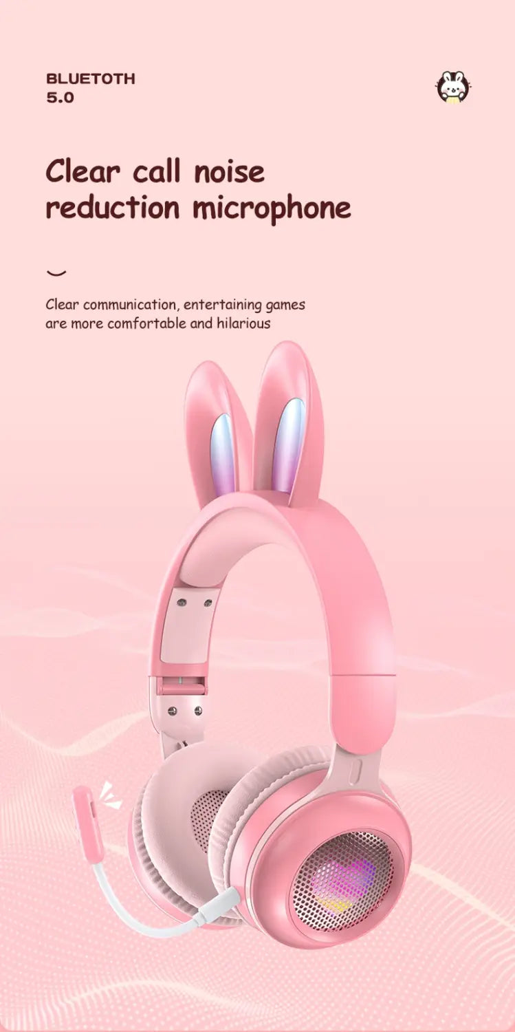 Bluetooth 5.0 Stereo Headphones with Call Function and Battery Display